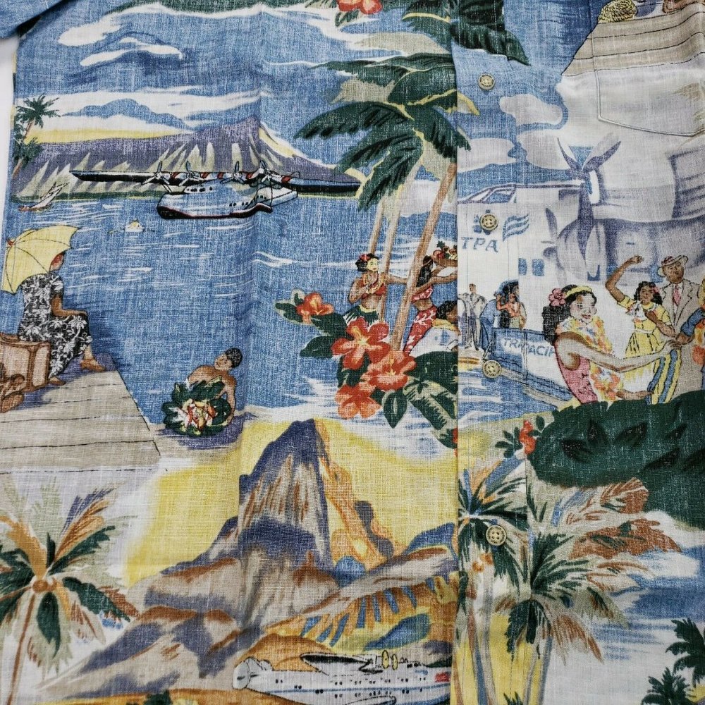 Reyn Spooner Mens Hawaiian Shirt Size Large Trans - Picture 4 of 8